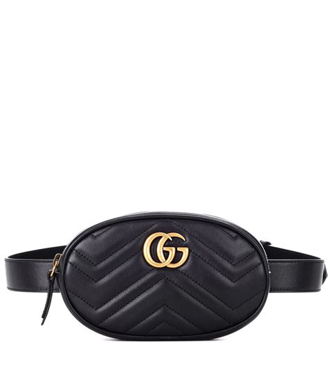 black gucci belt bag|gucci waist bag black.